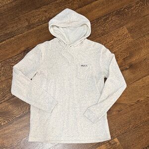 RVCA Men's Light Beige Long Sleeve with Hoodie